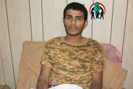 صورة لاحد اسرى المليشيات في ميدي اليوم الاحد