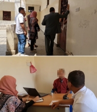 لجنة التحقيق الوطنية  تطلع على وضع نزلاء سجن الاستخبارات العسكرية في تعز
