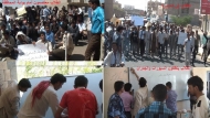 طلاب مأرب ينفذون حملة نظافة لكليتهم بعد عودتهم من مسيرة احتجاجية طالبت بفتح الدراسة