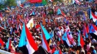 صورة لانصار القضية الجنوبيثة في عيد الاستقلال في نوفبمر الماضي