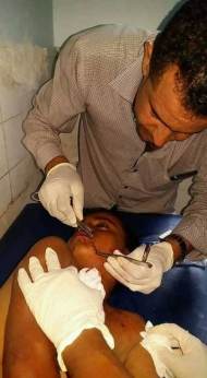 من مجزرة الخميس الماضي في مدينة تعز 