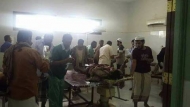 ابين..اصابة6من قوات الحزام الامني و5مواطنين بانفجار عبوة ناسفة بلودر